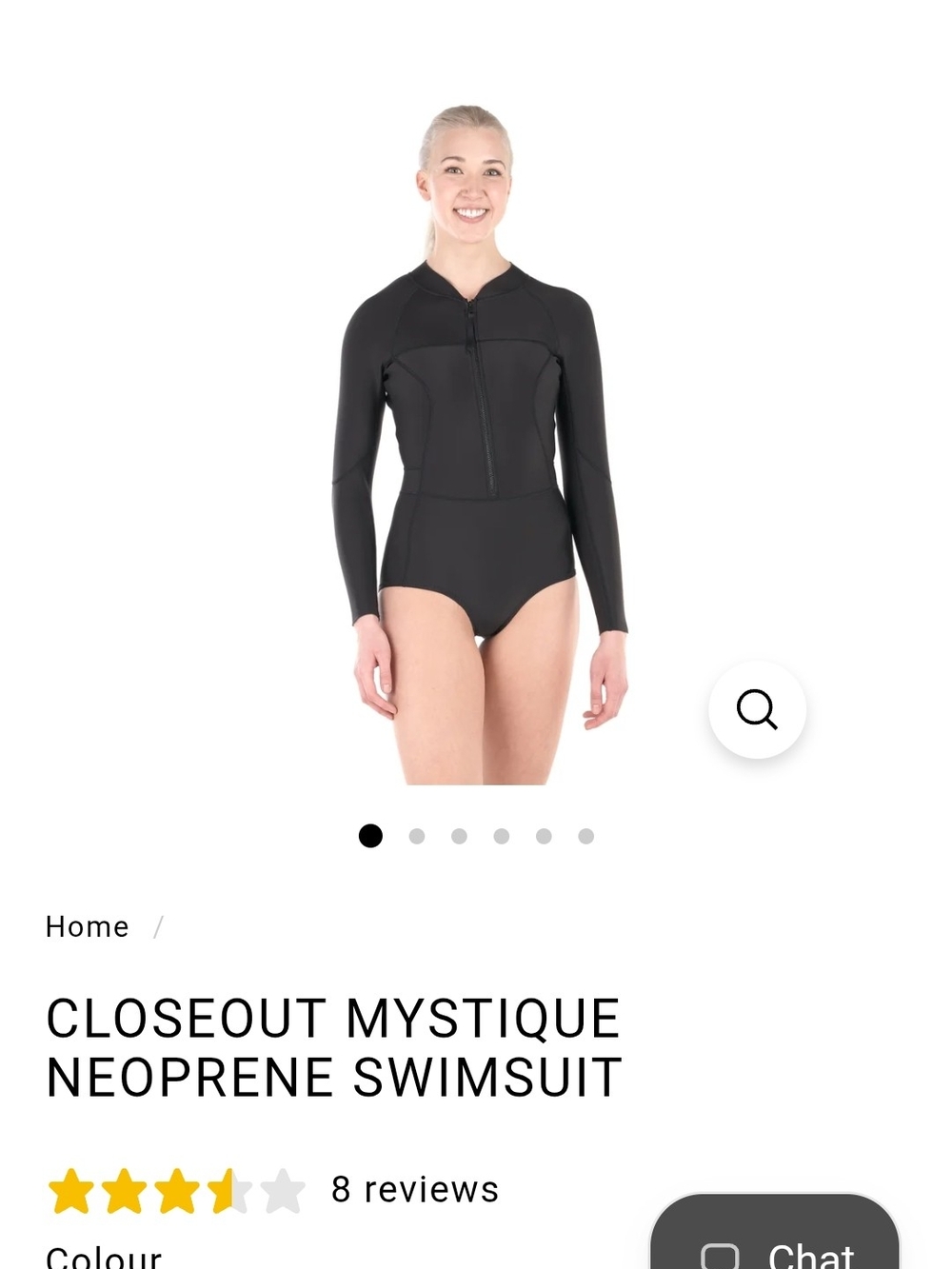 Mystique Long-Sleeve Neoprene One-Piece Swimsuit - Black